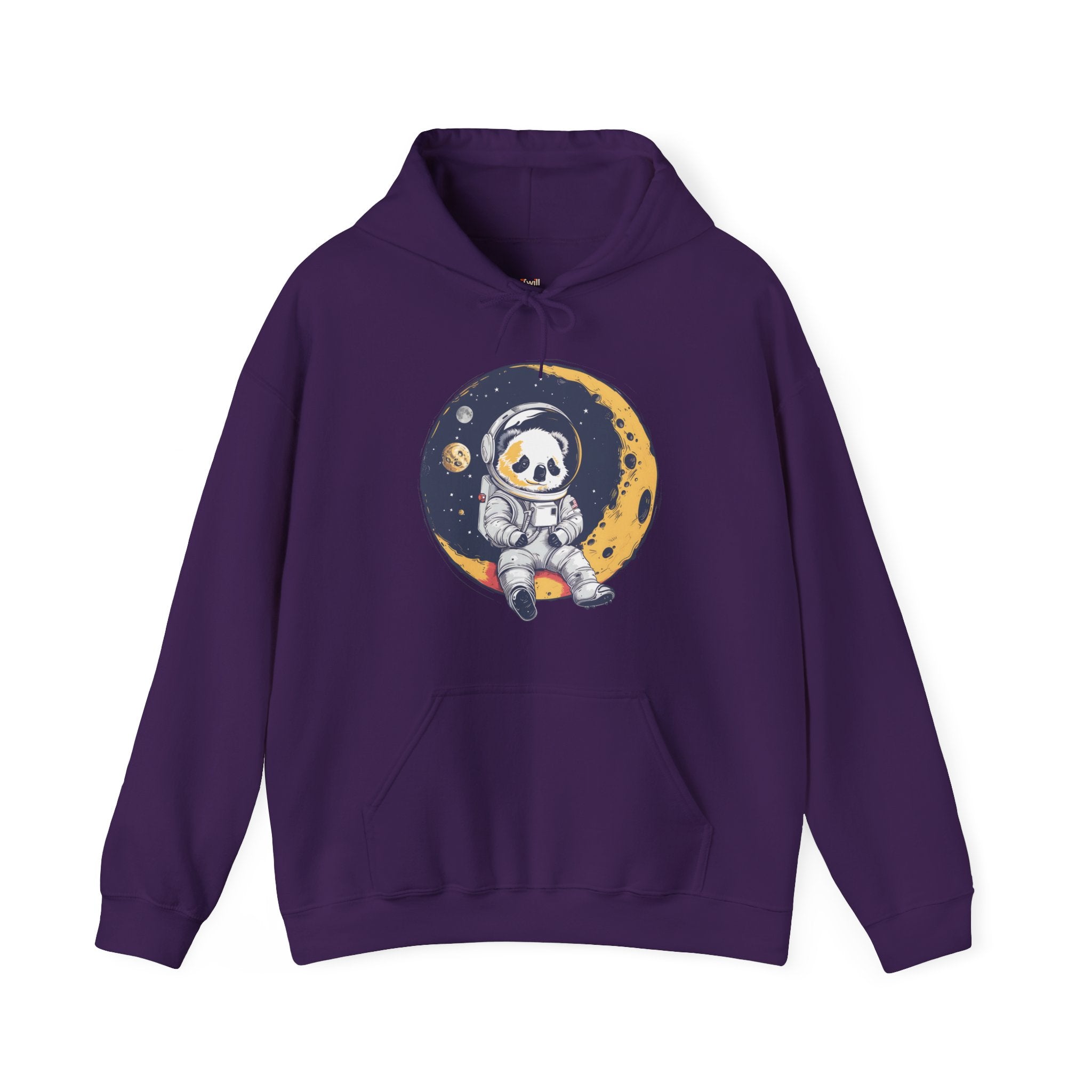 Nasa Space Panda Adventure Hoodie | Purple Twill Tees